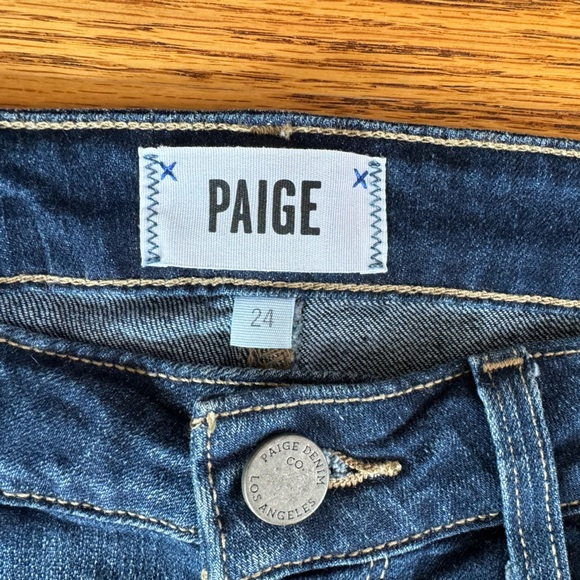 PAIGE Women's Distressed Jimmy Jimmy Blue Jean Shorts, Size 24 - Picture 3 of 14
